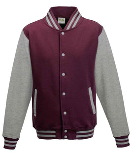 JH043 Burgundy/Heather Grey Front