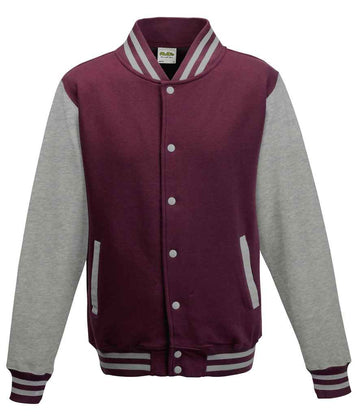 JH043 Burgundy/Heather Grey Front