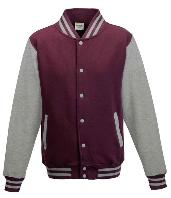 JH043 Burgundy/Heather Grey Front