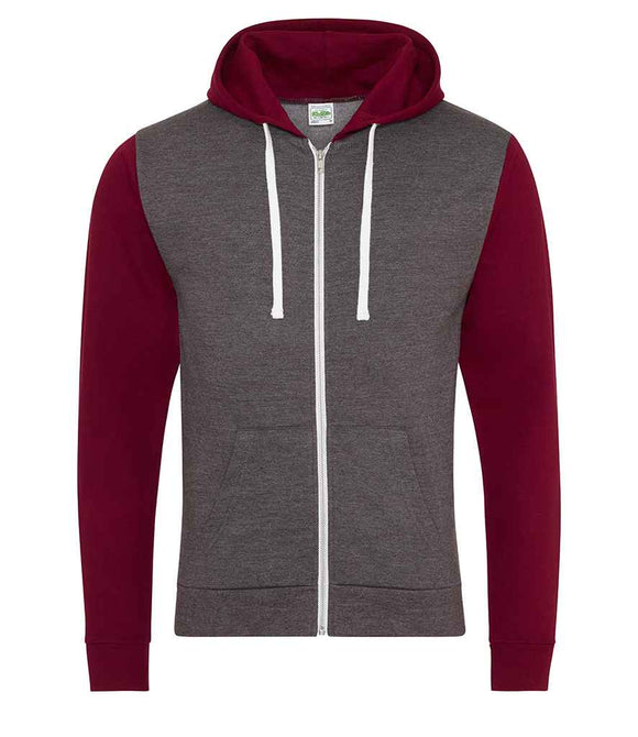 JH059 Charcoal/Burgundy Front