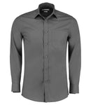 Kustom Kit Long Sleeve Tailored Poplin Shirt-5