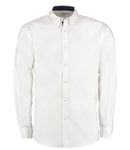 Kustom Kit Premium Long Sleeve Contrast Tailored Oxford Shirt-5