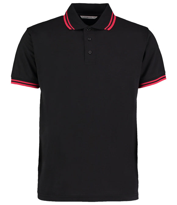 Kustom Kit Contrast Tipped Poly/Cotton Piqué Polo Shirt