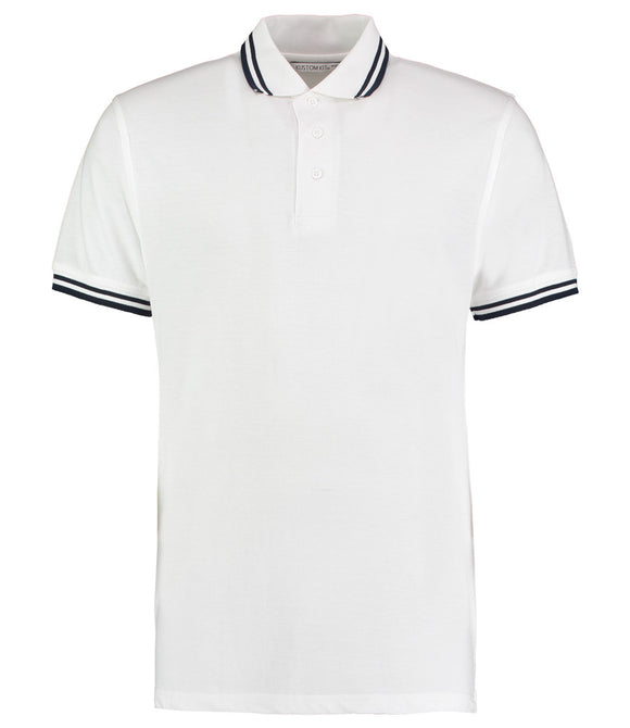 Kustom Kit Contrast Tipped Poly/Cotton Piqué Polo Shirt