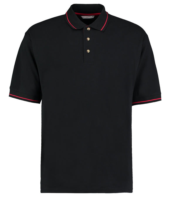 Kustom Kit St Mellion Tipped Cotton Pique Polo Shirt