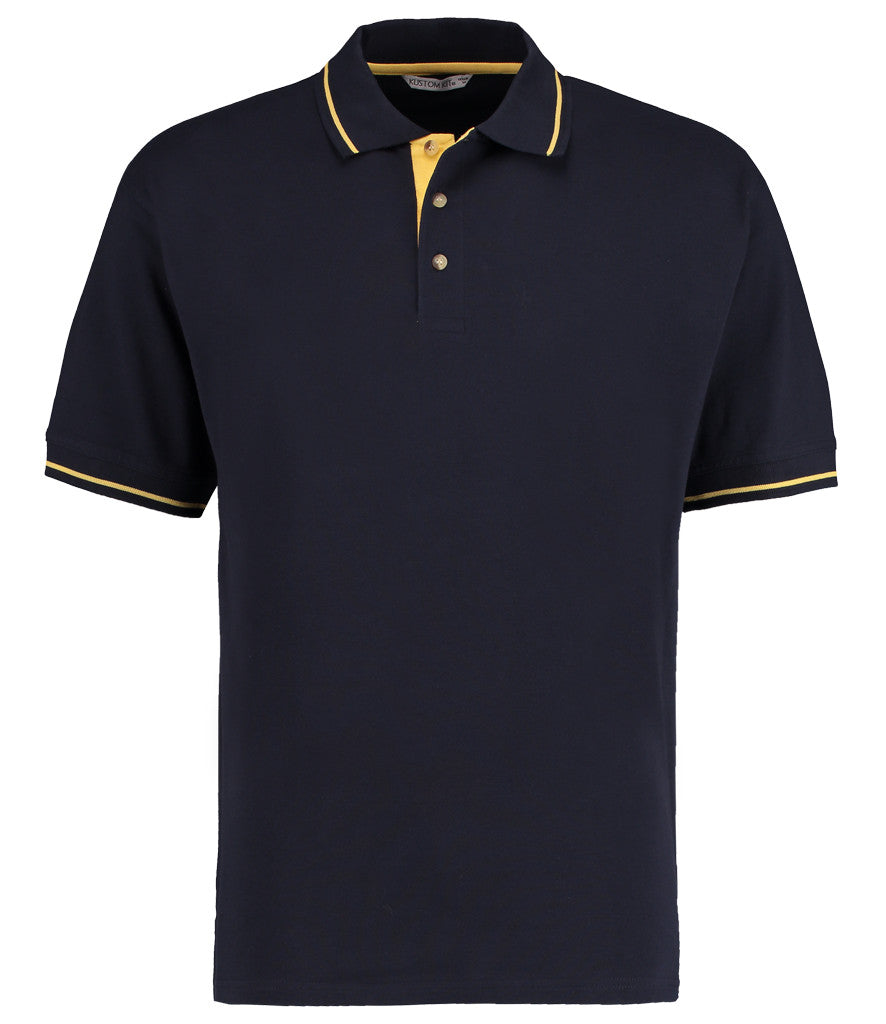 Kustom Kit St Mellion Tipped Cotton Pique Polo Shirt
