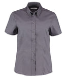 Kustom Kit Ladies Premium Short Sleeve Tailored Oxford Shirt-4