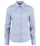 Kustom Kit Ladies Premium Long Sleeve Tailored Oxford Shirt-4