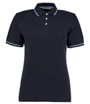 Kustom Kit Ladies St Mellion Tipped Cotton Pique Polo Shirt-3