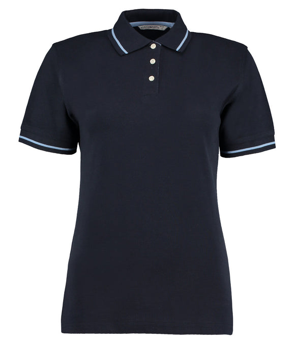 Kustom Kit Ladies St Mellion Tipped Cotton Pique Polo Shirt