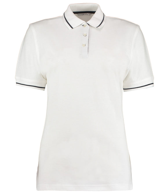 Kustom Kit Ladies St Mellion Tipped Cotton Pique Polo Shirt