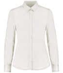 Kustom Kit Ladies Long Sleeve Tailored Stretch Oxford Shirt-5