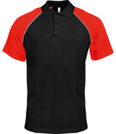 Kariban Baseball Cotton Pique Polo Shirt-3