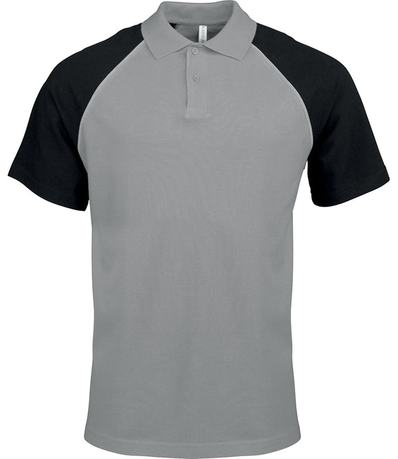 Kariban Baseball Cotton Pique Polo Shirt