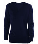 Kariban Ladies Cotton Acrylic V Neck Sweater-5