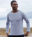 One By Mantis Unisex Long Sleeve Breton Stripe T-Shirt-3