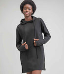 Mantis Ladies Hoodie Dress | Black-2