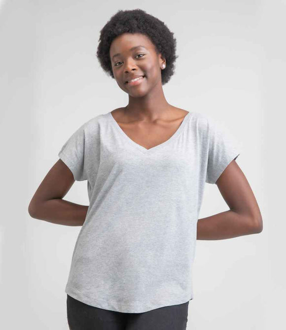 Mantis Ladies Loose Fit V Neck T-Shirt