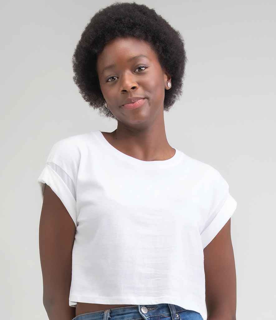 Mantis Ladies Organic Cropped T-Shirt | Black