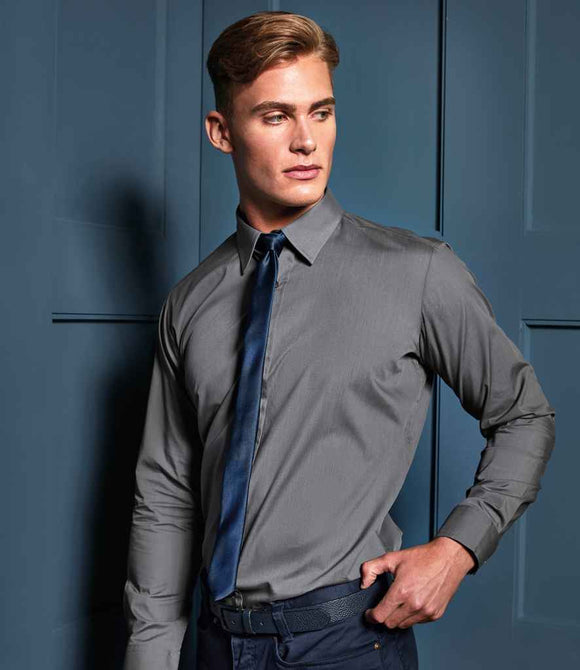 Premier Long Sleeve Fitted Poplin Shirt