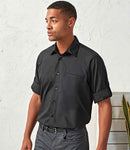 Premier Roll Sleeve Poplin Shirt | Black-2