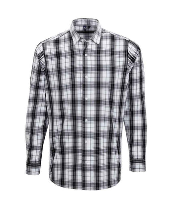 Premier Ginmill Check Long Sleeve Shirt | Black/White