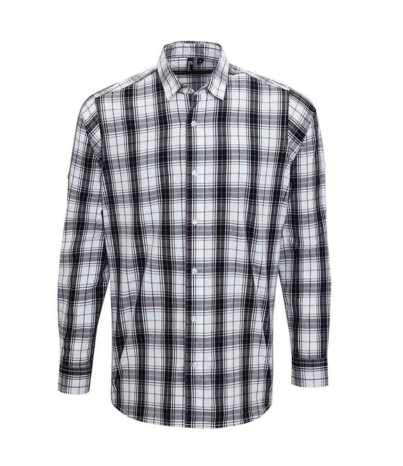 Premier Ginmill Check Long Sleeve Shirt | Black/White
