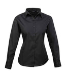 Premier Ladies Long Sleeve Poplin Blouse-1