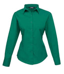 Premier Ladies Long Sleeve Poplin Blouse-1