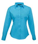 Premier Ladies Long Sleeve Poplin Blouse-2