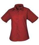 Premier Ladies Short Sleeve Poplin Blouse-4