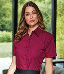 Premier Ladies Short Sleeve Poplin Blouse-3