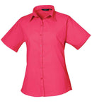Premier Ladies Short Sleeve Poplin Blouse-6