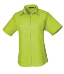 Premier Ladies Short Sleeve Poplin Blouse-3