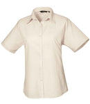 Premier Ladies Short Sleeve Poplin Blouse-3