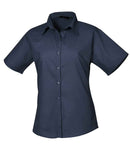 Premier Ladies Short Sleeve Poplin Blouse-6