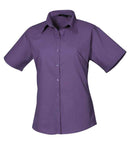 Premier Ladies Short Sleeve Poplin Blouse-6