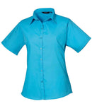 Premier Ladies Short Sleeve Poplin Blouse-2