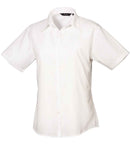 Premier Ladies Short Sleeve Poplin Blouse-2