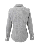 Premier Ladies Gingham Long Sleeve Shirt-3