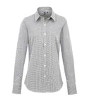 Premier Ladies Gingham Long Sleeve Shirt-1