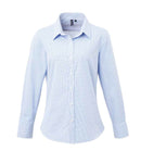 Premier Ladies Gingham Long Sleeve Shirt-5