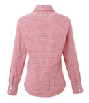 Premier Ladies Gingham Long Sleeve Shirt-12
