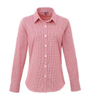 Premier Ladies Gingham Long Sleeve Shirt-11