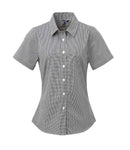 Premier Ladies Gingham Short Sleeve Shirt-1