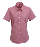 Premier Ladies Gingham Short Sleeve Shirt-11
