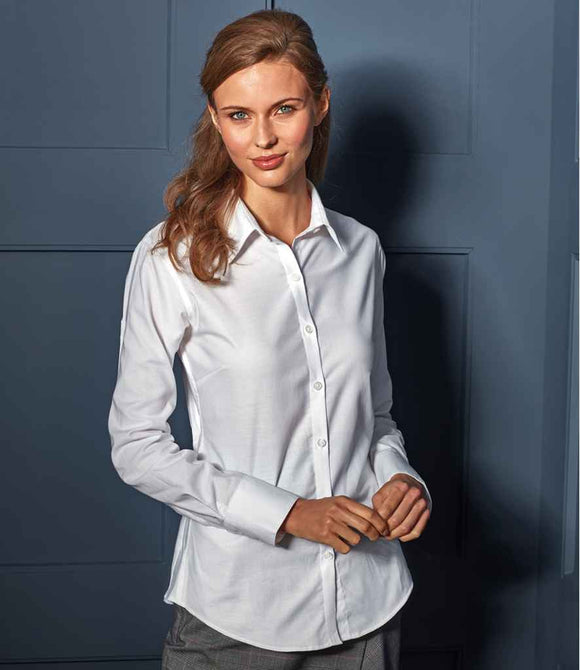 Premier Ladies Signature Long Sleeve Oxford Shirt