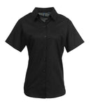 Premier Ladies Signature Short Sleeve Oxford Shirt-1