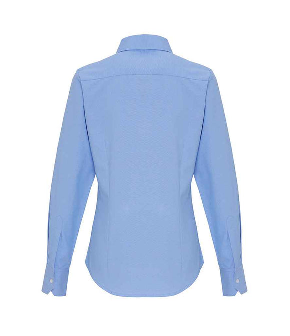 Premier Ladies Long Sleeve Striped Oxford Shirt