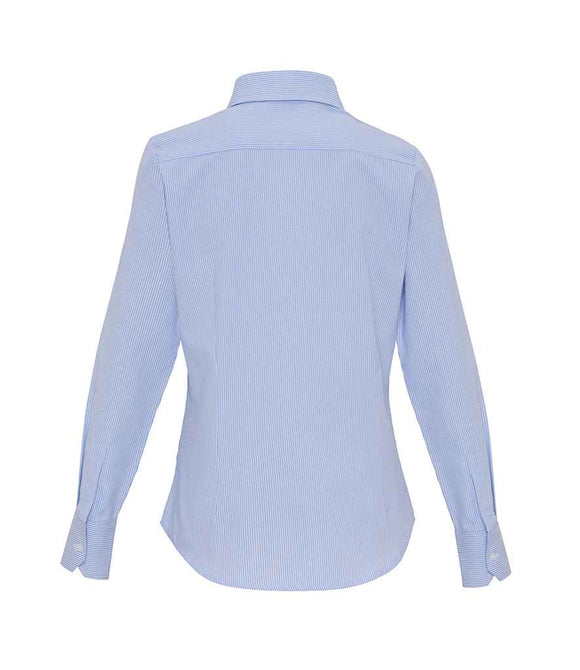 Premier Ladies Long Sleeve Striped Oxford Shirt
